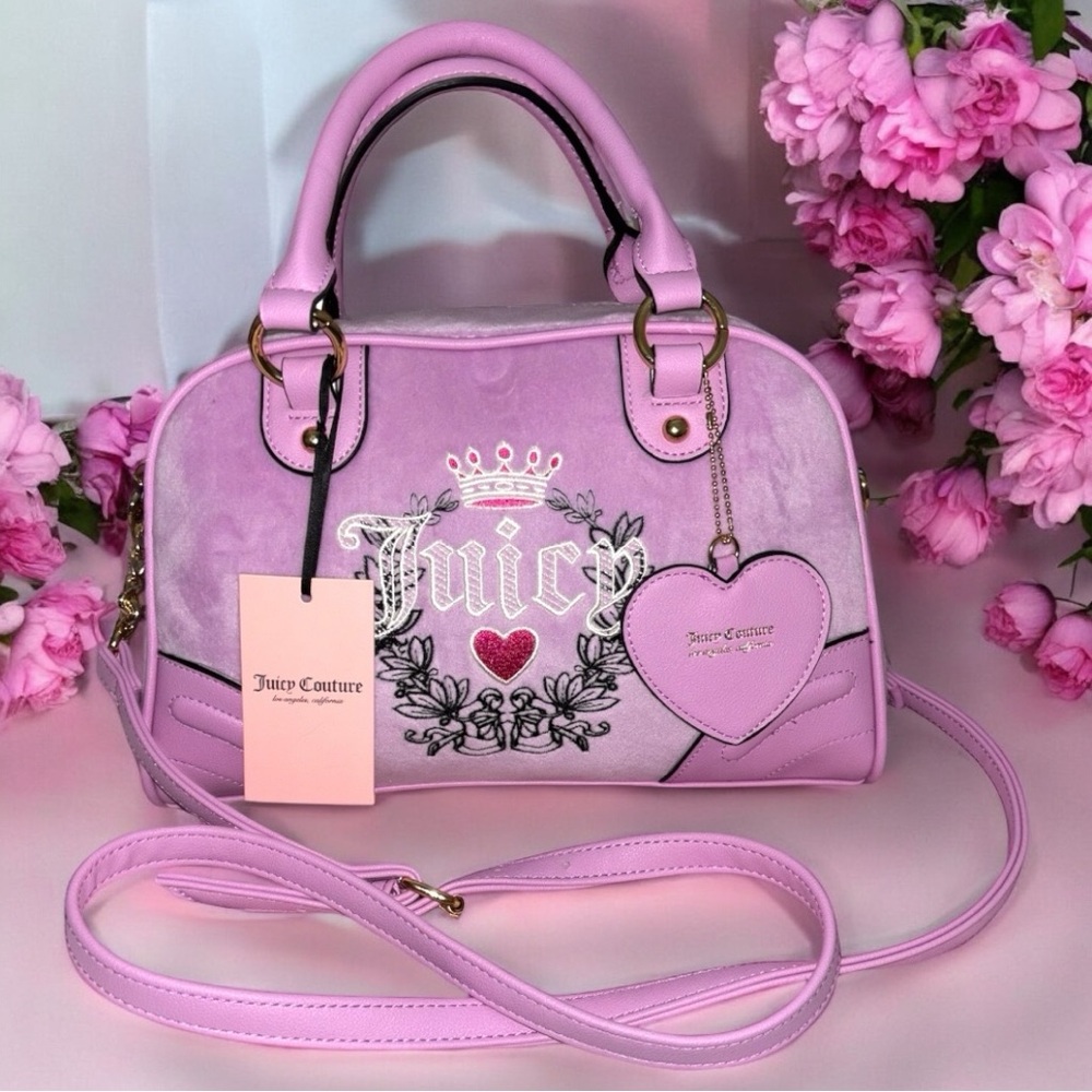 Juicy Couture Pastel Pink Heritage Bowler Bag